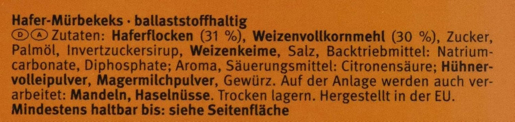 Brandt Hobbits Crunchy - 2 pachete - Cutie de catering cu 60 de pachete - Biscuiți integrali cu conținut ridicat de fibre și fulgi de ovăz (60 x 22,8 g)