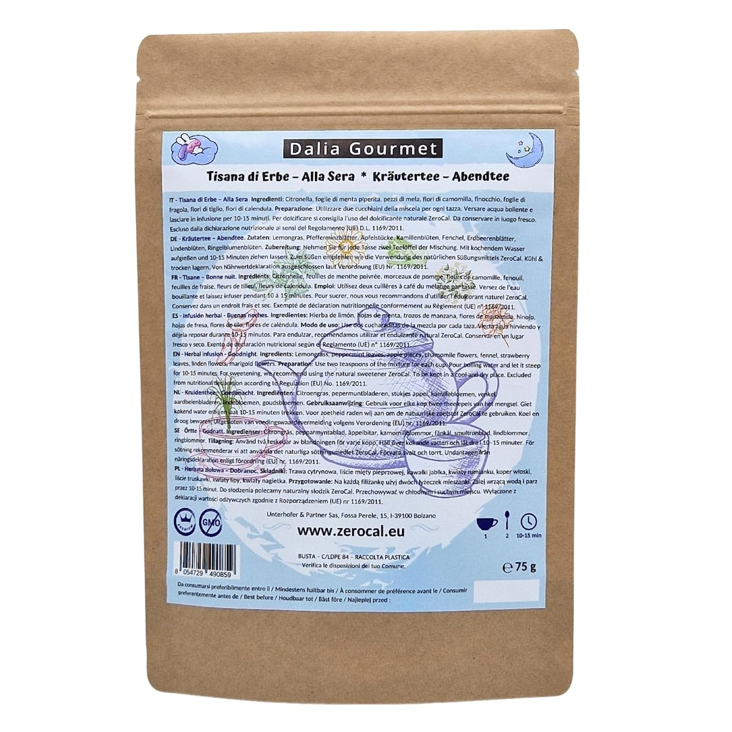 Ceai de plante vrac | Ceai de plante de munte 75 g | Calitate premium | Fără gluten | Fără lactoză | Vegan