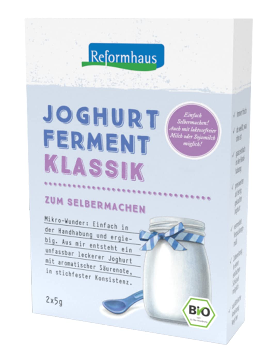 Reformhaus Joghurt Ferment Klassik Bio - Ideel til Yoghurt derhjemme