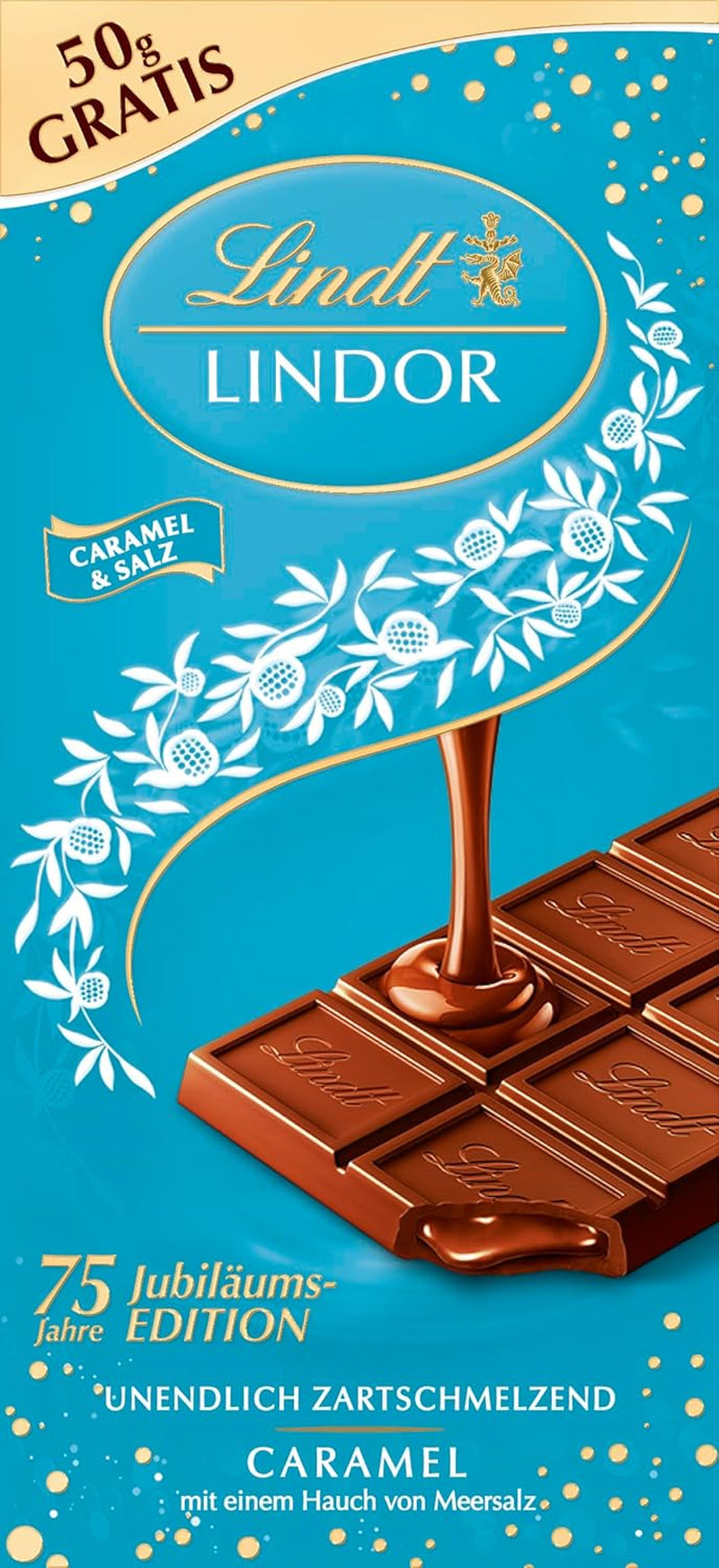 Lindt Chokolade | LINDOR poser til cheesecake | 137g | 10 mælkechokoladekugler med ostekagefyld, der smelter i munden | Chokolade gave