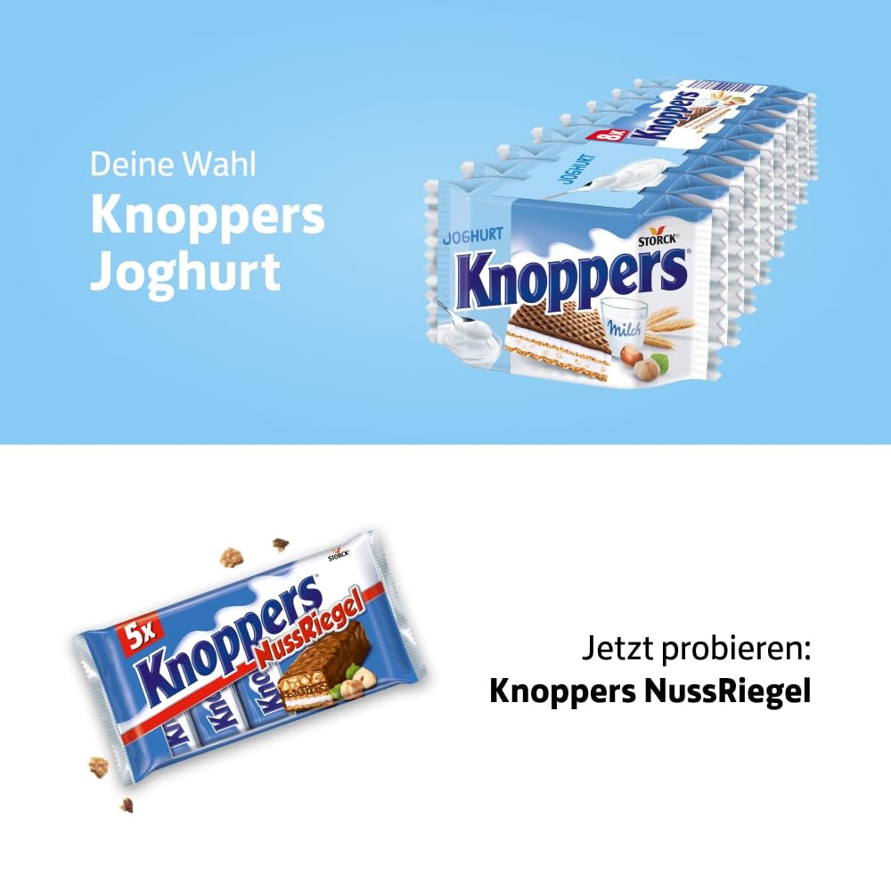 Yoghurt – 4 x 200 g – Vaffelskiver fyldt med yoghurt og nougatcreme, hasselnødder og kakao