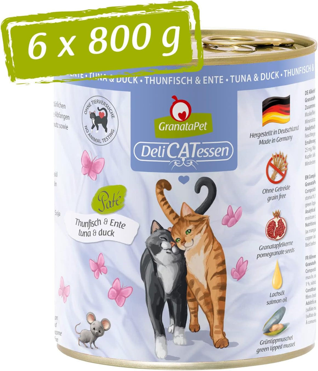 Granatapet Delicatessen Chicken PUR, hrană umedă pentru pisici, hrană fără cereale & fără zahăr adăugat, hrană pentru pisici cu conținut ridicat de carne & uleiuri de înaltă calitate, 6 X 400 G
