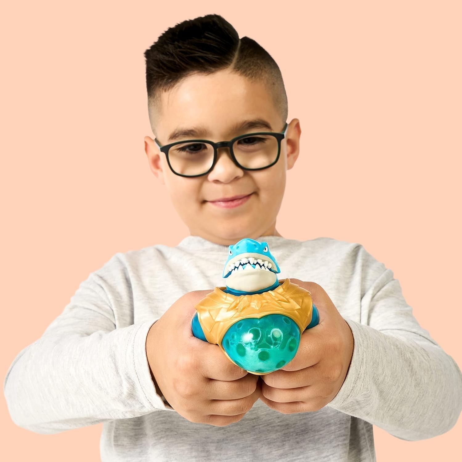 Heroes of Goo Jit To Deep GOO Sea Hero Pack cu Thrash. Figură de acțiune super elastică și extensibilă cu umplutură specială de slime și falcă mobilă Action figures Naty Shop