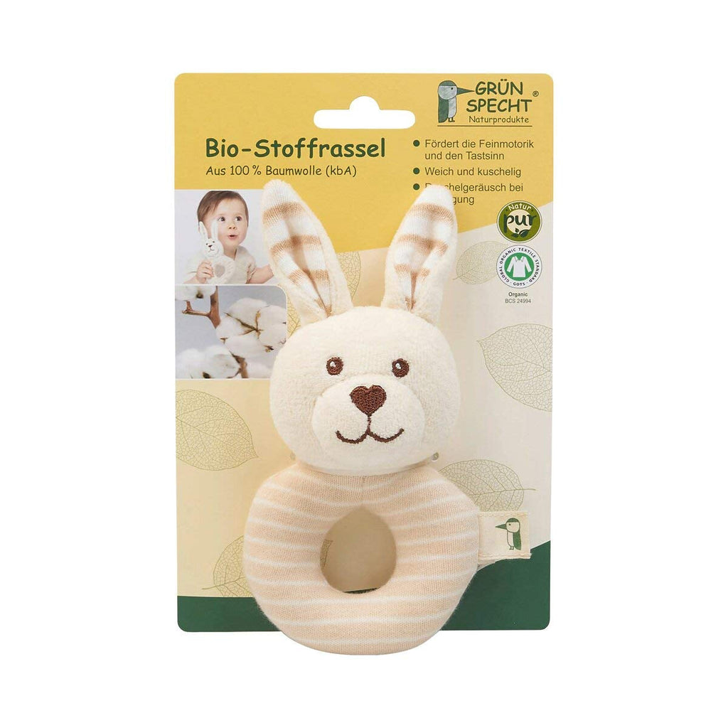 GRÜNSPECHT țesătură organică din bumbac organic 100%, jucărie pentru copii, cuddly moale, cadou naștere, botez, duș pentru copii, GOTS, bej (619-00) Jucarii Bebe Naty Shop