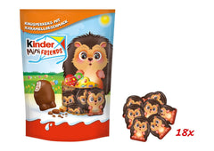 Kinder Mini Friends Sprøde kiks med karamelsmag 122 g – Mælkechokolade med kiks og mælkefyld – Påskefigurer – Påskechokolade og slik – Påskegave