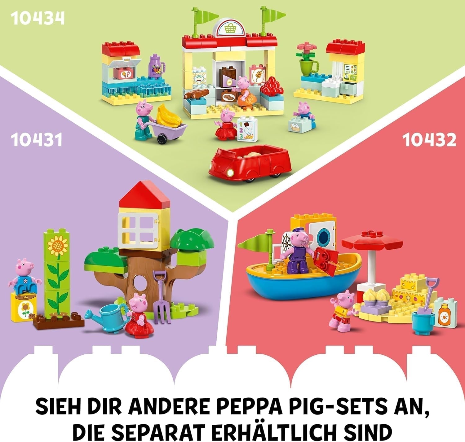 LEGO DUPLO Peppas fødselsdagshus: Kreativt 3-cifret legetøj, bygge og genopbygge legetøjshus til 2-årige, drenge og piger, fremmer fingerfærdighed 10433 Byggesæt Besuche den LEGO-Store