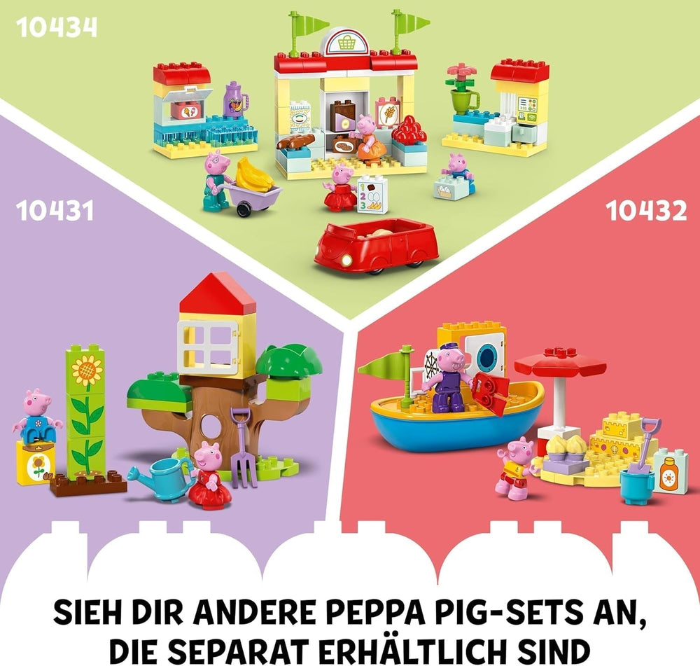 LEGO DUPLO Peppas fødselsdagshus: Kreativt 3-cifret legetøj, bygge og genopbygge legetøjshus til 2-årige, drenge og piger, fremmer fingerfærdighed 10433 Byggesæt Besuche den LEGO-Store