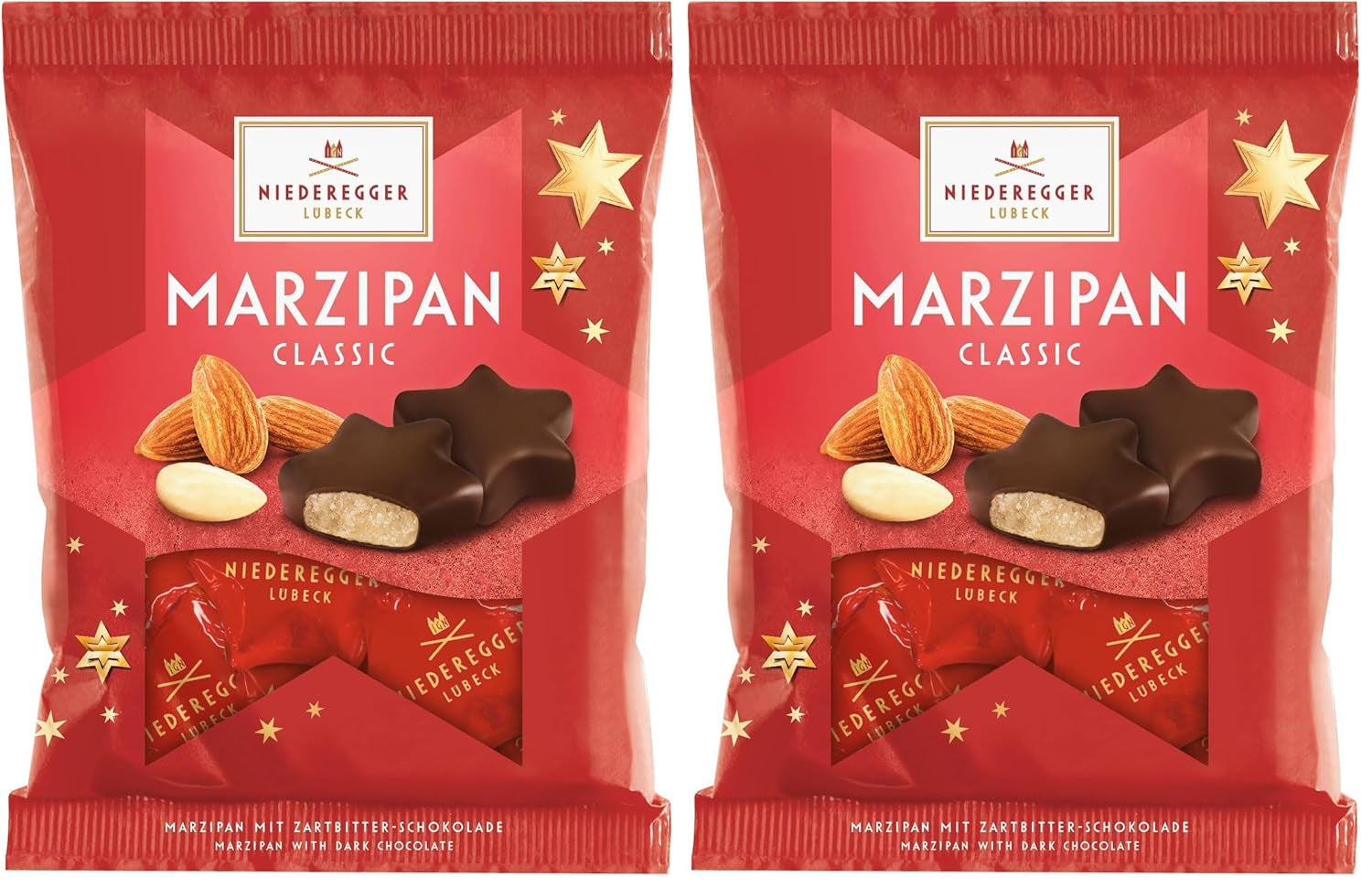 Niederegger Marcipan stjerner i en pose 87g