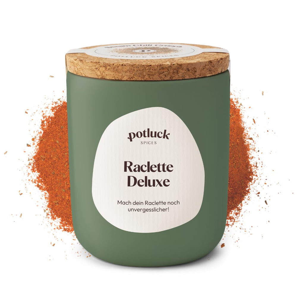 Potluck | Raclette Gewürz | Würzmischung im Keramiktopf | 70 g | Vegansk, glutenfri og med naturlige ingredienser