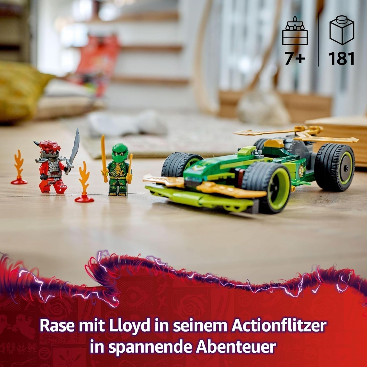 LEGO NINJAGO Lloyd's Action Speedster - Legetøjsbyggebil med 2 minifigurer til rollespil, bygge legetøjsbil til børn - gave til drenge og piger fra 7 år 71828 Byggesæt Besuche den LEGO-Store