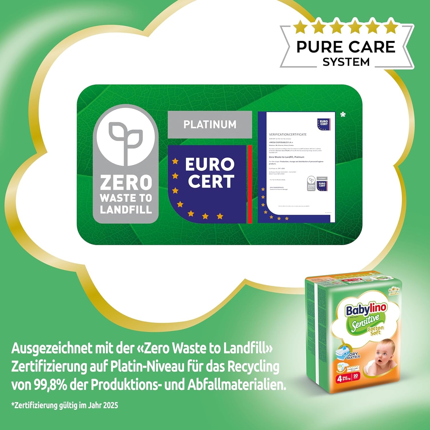 Babybleer Sensitive str. 4, Maxi (8-13 kg), 20 stk