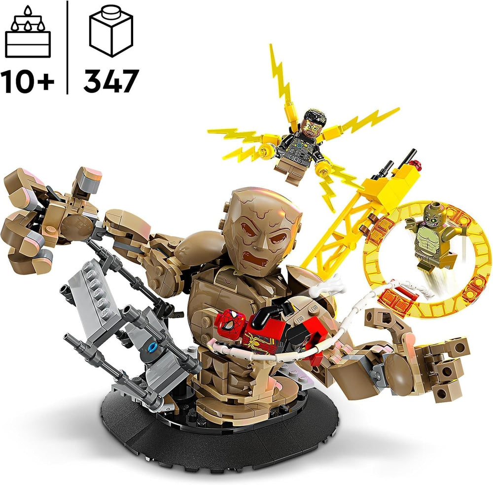 LEGO Marvel Spider-Man vs. Sandman: Showdown Superheltelegetøj med figurer inklusive firben og elektrorollespil Byggelegetøj Gave til actionentusiast drenge og piger 76280 Byggesæt Besuche den LEGO-Store