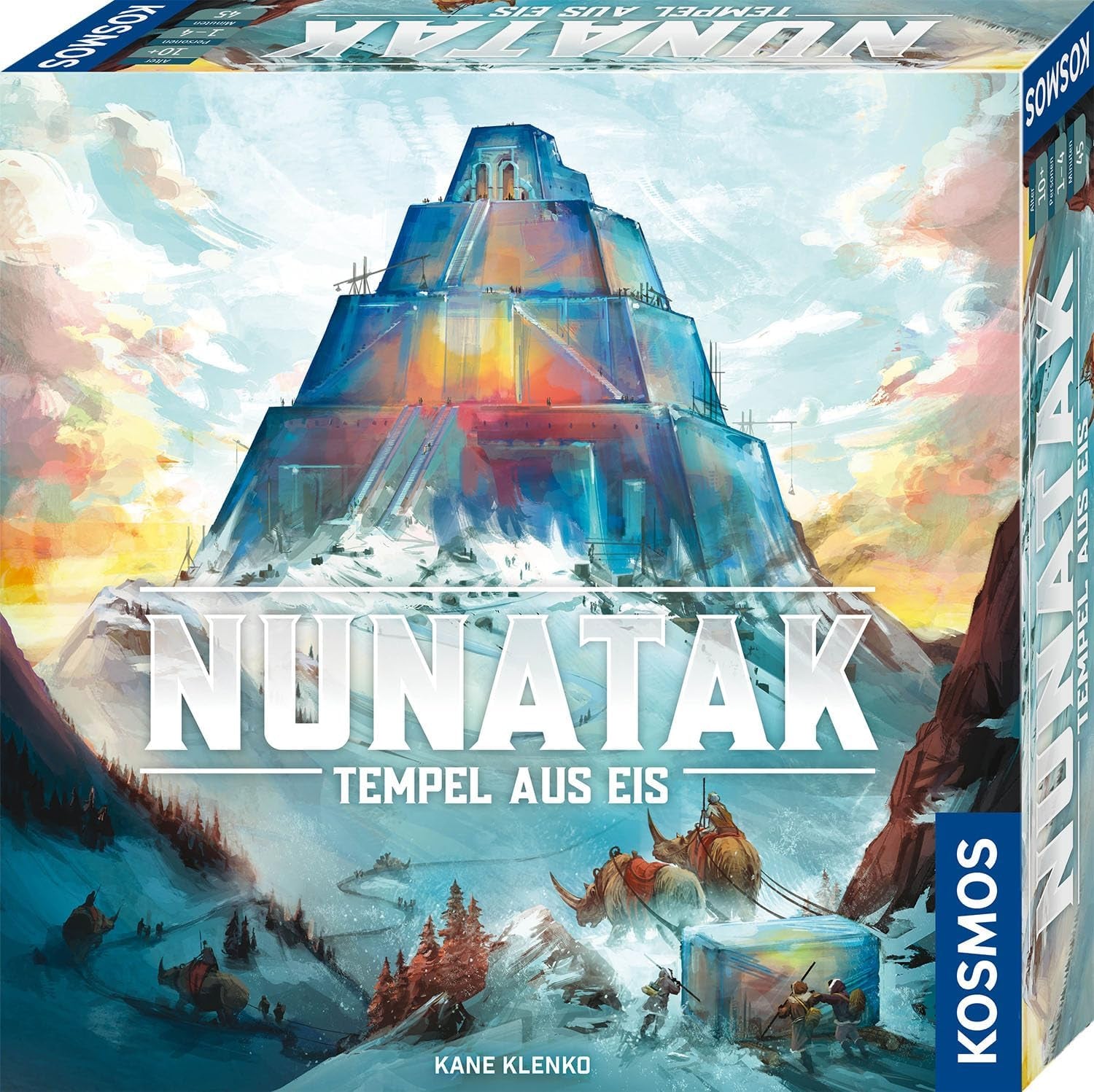 KOSMOS 683801 Nunatak - Temple of Ice, Familiespil, Cool 3D Setup, 3D Ice Game Brikker, Strategispil, Brætspil, Festspil