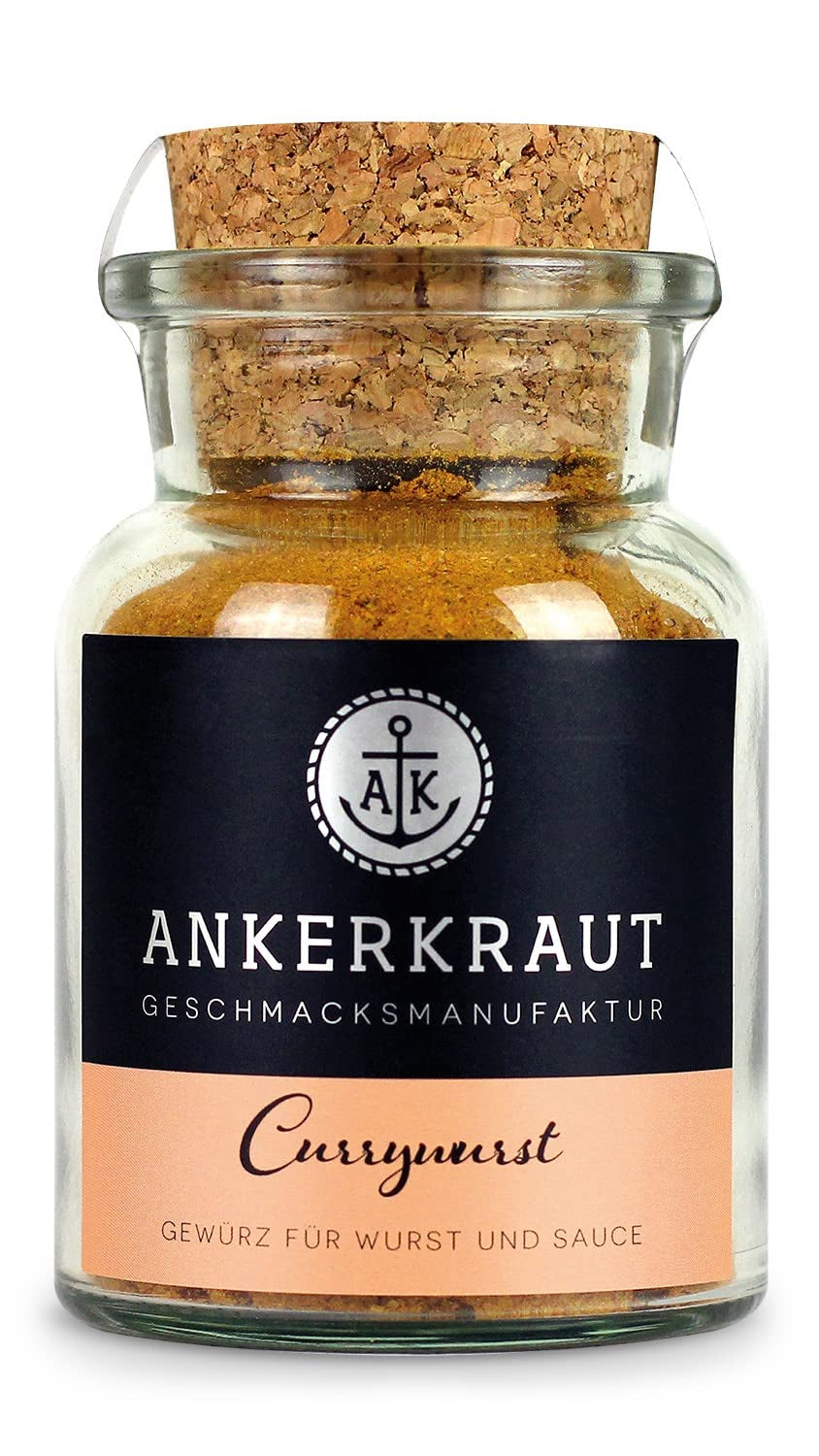 Ankerkraut Currywurst, 90g i korkglas, Gewürzmischung zum Anmischen selbstgemachter Currywurst-sauce eller als Topping