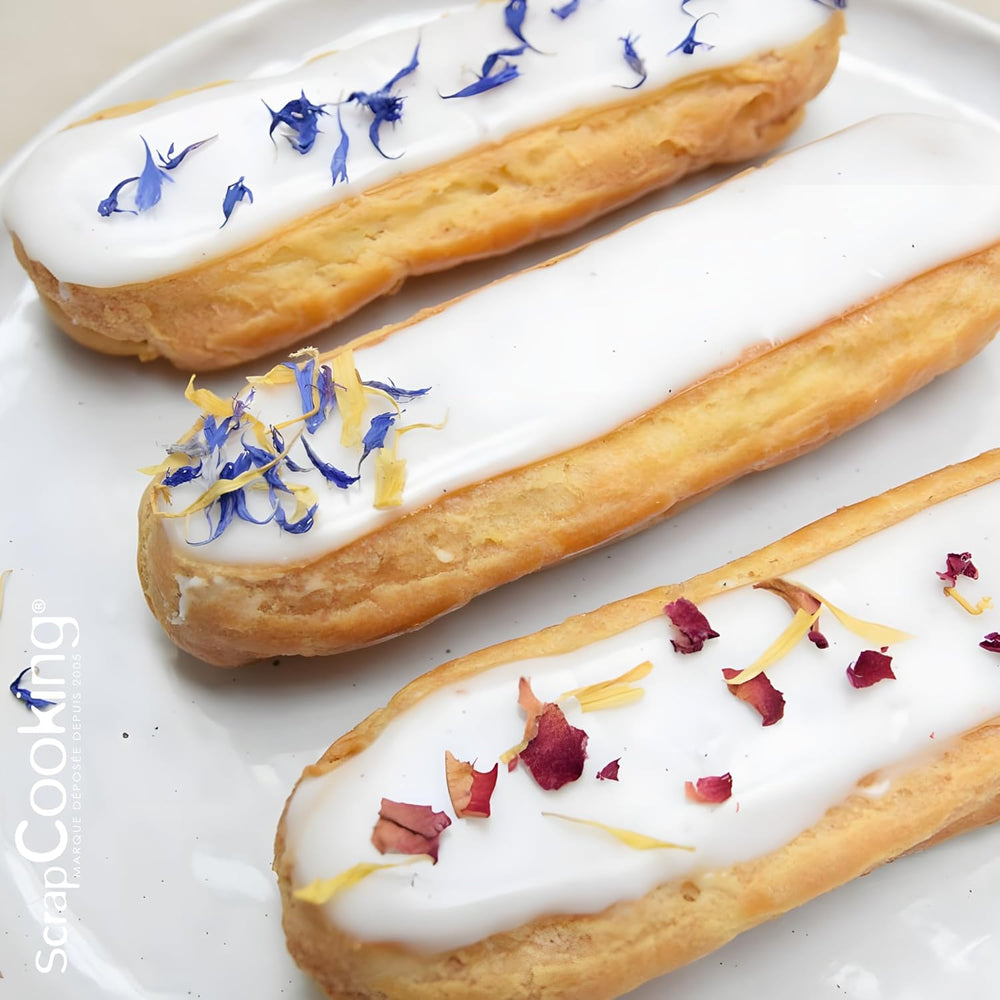 ScrapCooking - Tørrede morgenfruer 3,5 g - Spiselige blomster - Maddekorationer til bagning - Til desserter, kager, tærter, muffins - jul, forår, fødselsdag - Gylden gul - 7471