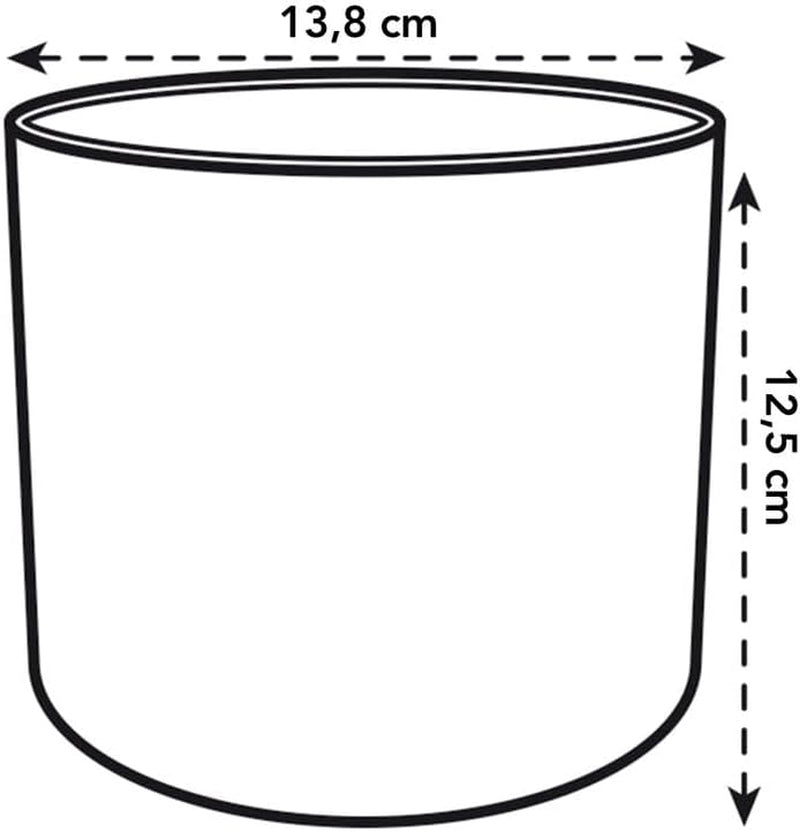 elho B.for Soft Round 14 - Ghiveci de flori de interior - Plastic 100% reciclat - Ø 13,8 x H 12,5 cm - Verde/Verde frunză