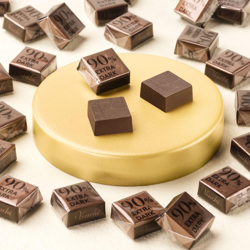 Venchi - Ekstra bitre terninger 90%, 1 kg - Chokolade med kaffe - Glutenfri - Vegansk