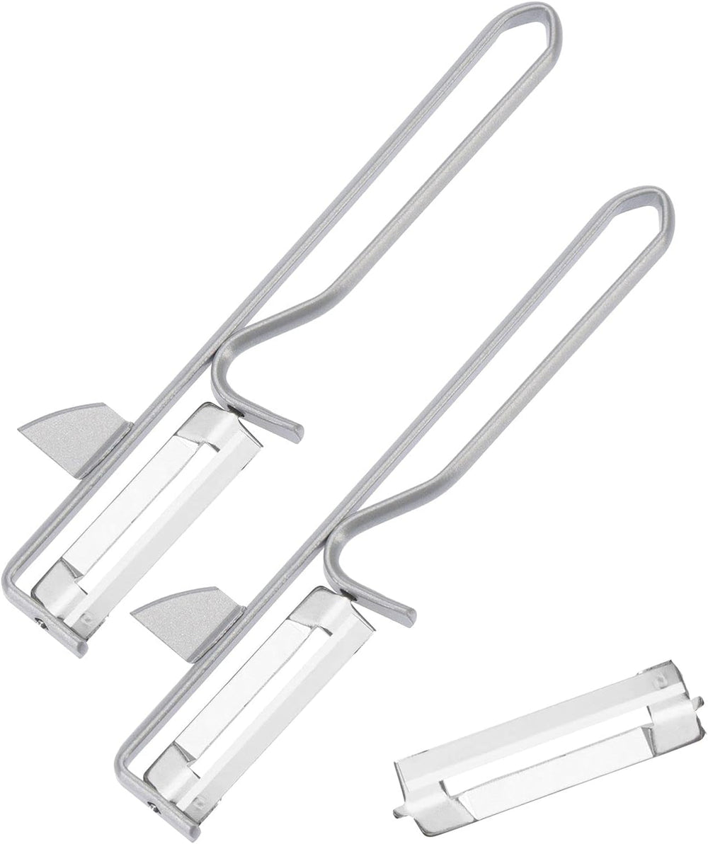 Westmark 106122E1 Skræller, klinge af kromstål, rustfri Skræller Naty Shop Steel, 2 Stk.+ Ersatzklinge