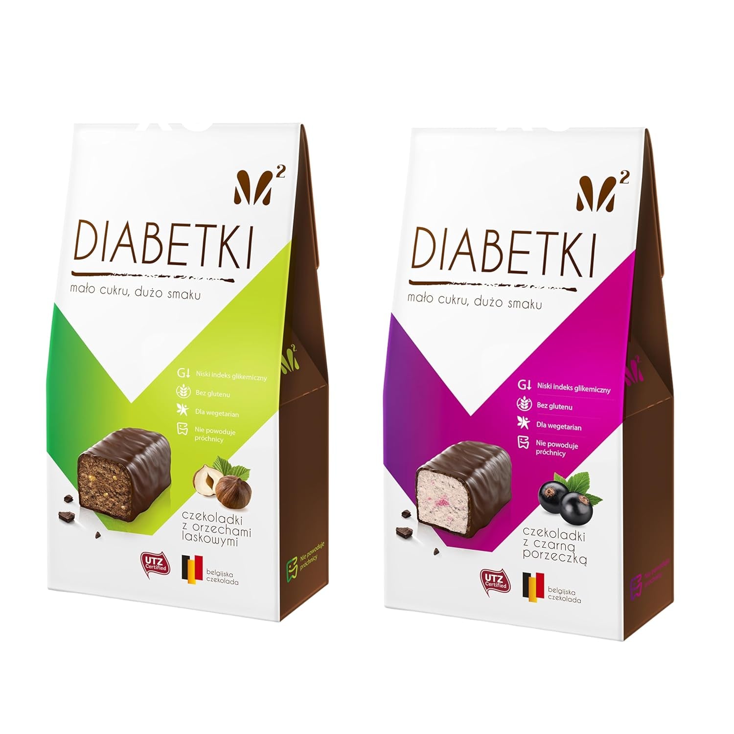 DIABETKI hasselnøddepraliner, sukkerfri chokolade, lækre slik til bevidste og diabetikere, glutenfri og vegetariske snacks 100g