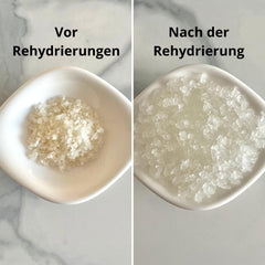 Natural Probio® Wasserkefir, Kefirpilz, Japankristalle, Kefirknollen, Starter Set + Anleitung, Rezept, Tipps, E-Book & Rezeptbibliothek + Kundenservice auf Lebenszeit (10g dehydreret/60g rehydreret)