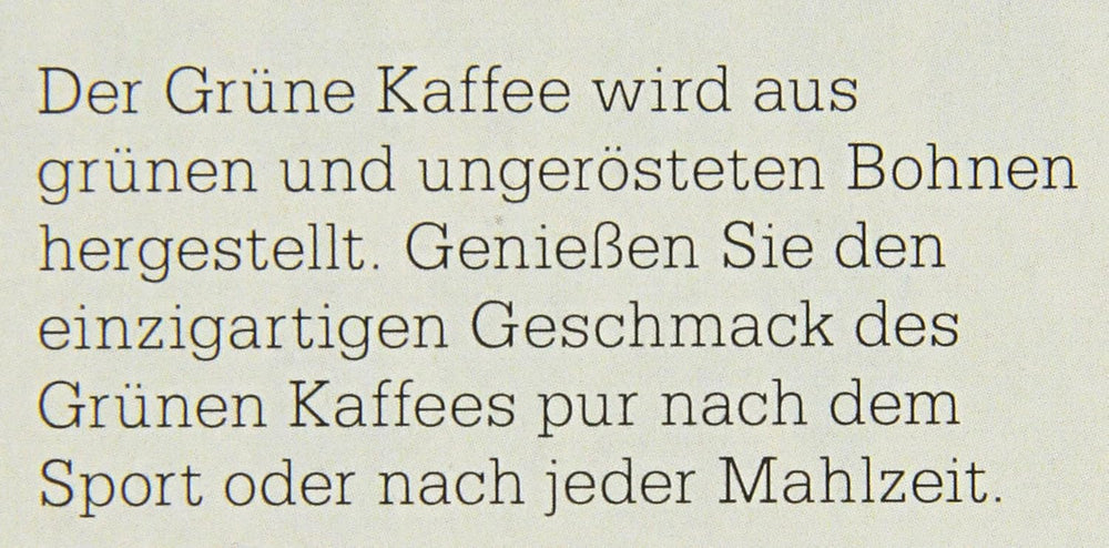 Grüner Kaffee bio, Doppelkammerbeutel, 1x 54 g