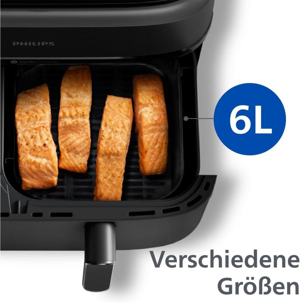 Philips Dual Basket Airfryer 3000-serien med morgenmadssæt, 9 liter, 2 skuffer Hvidevarer Naty Shop
