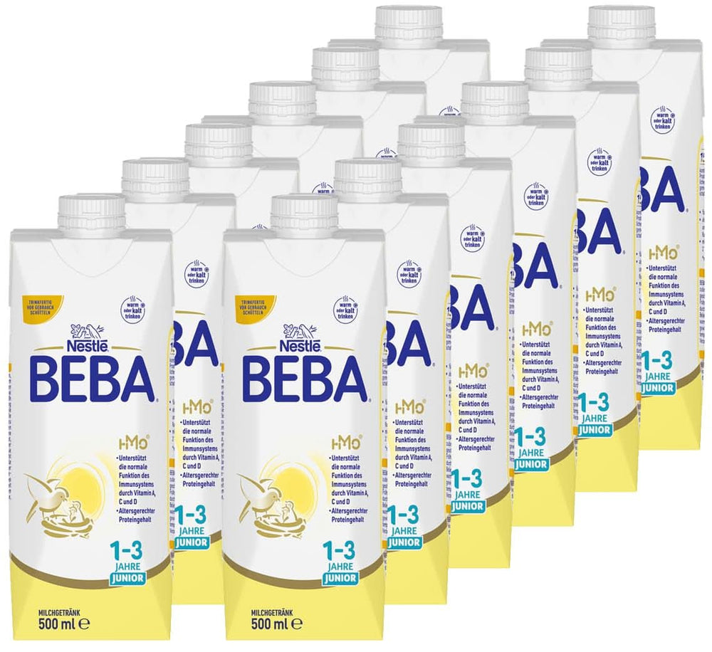 Nestle BEBA JUNIOR 1, mælkeblanding fra 1 år Mor og barn Naty Shop 12 x 500 ml