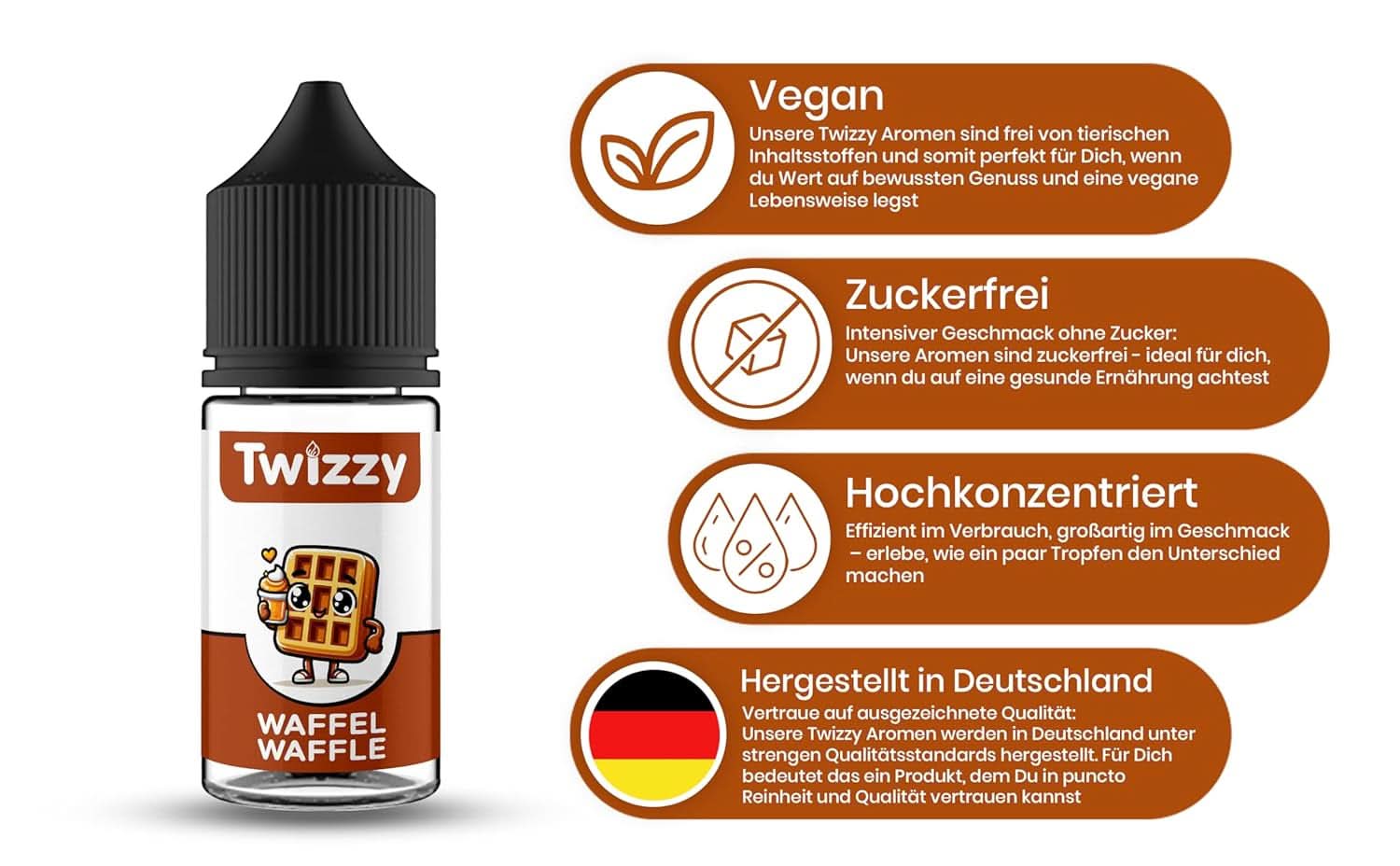 Twizzy Waffle Food Flavoring - 30 ml - Intens aroma - Ideel til bagning Arome Naty Shop