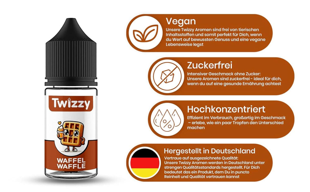 Twizzy Waffle Food Flavoring - 30 ml - Intens aroma - Ideel til bagning Arome Naty Shop