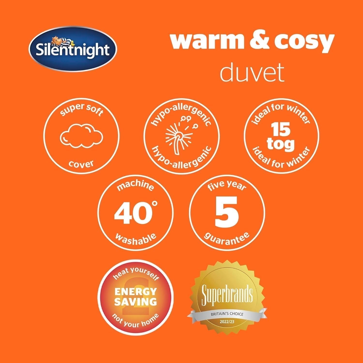 Plapumă Silentnight Warm And Cosy - 15 Tog - pat simplu 135 X 200Cm Plapumi si pilote Naty Shop