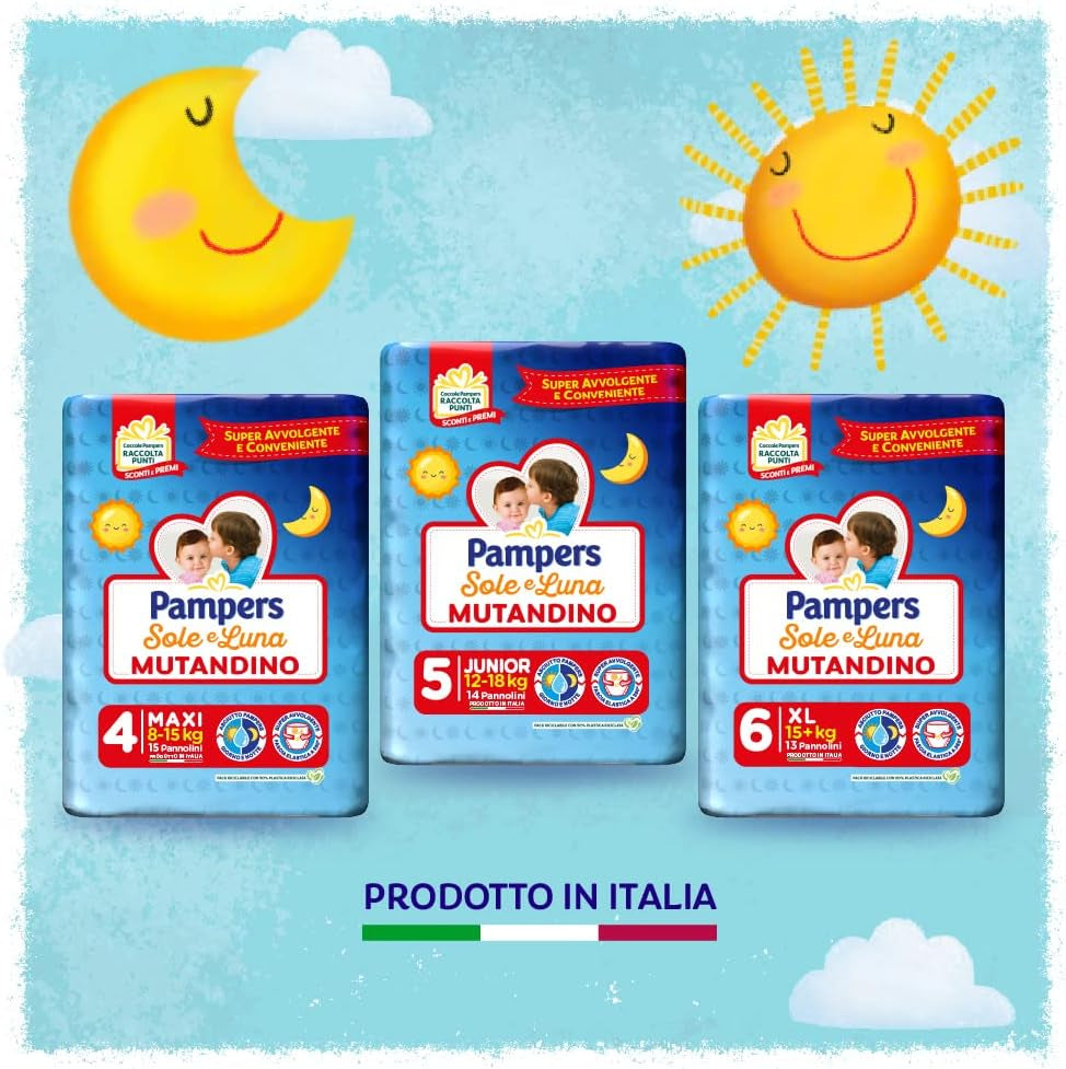 Pampers Sole e Luna Maxi ble, str. 4 (8-15 kg), 60 bleer