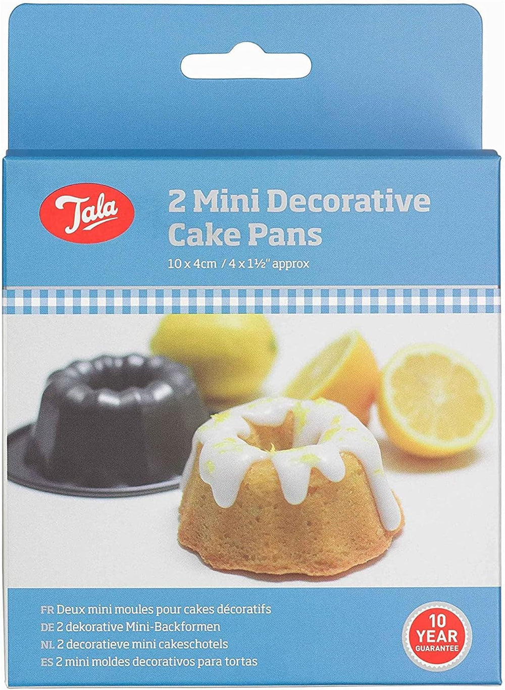 Tala Mini-Kuchenformen, Dekorativ, Antihaftend, Gugelhupf-Form, Gleichmäßige Hitzeverteilung, Gerillte Form, Karbonstahl, Breite, Flache Griffe, Spülmaschinen Und Gefrierschrankfest, 2 Stück Forme og bakker til bagning Naty Shop Mini-Dekoration