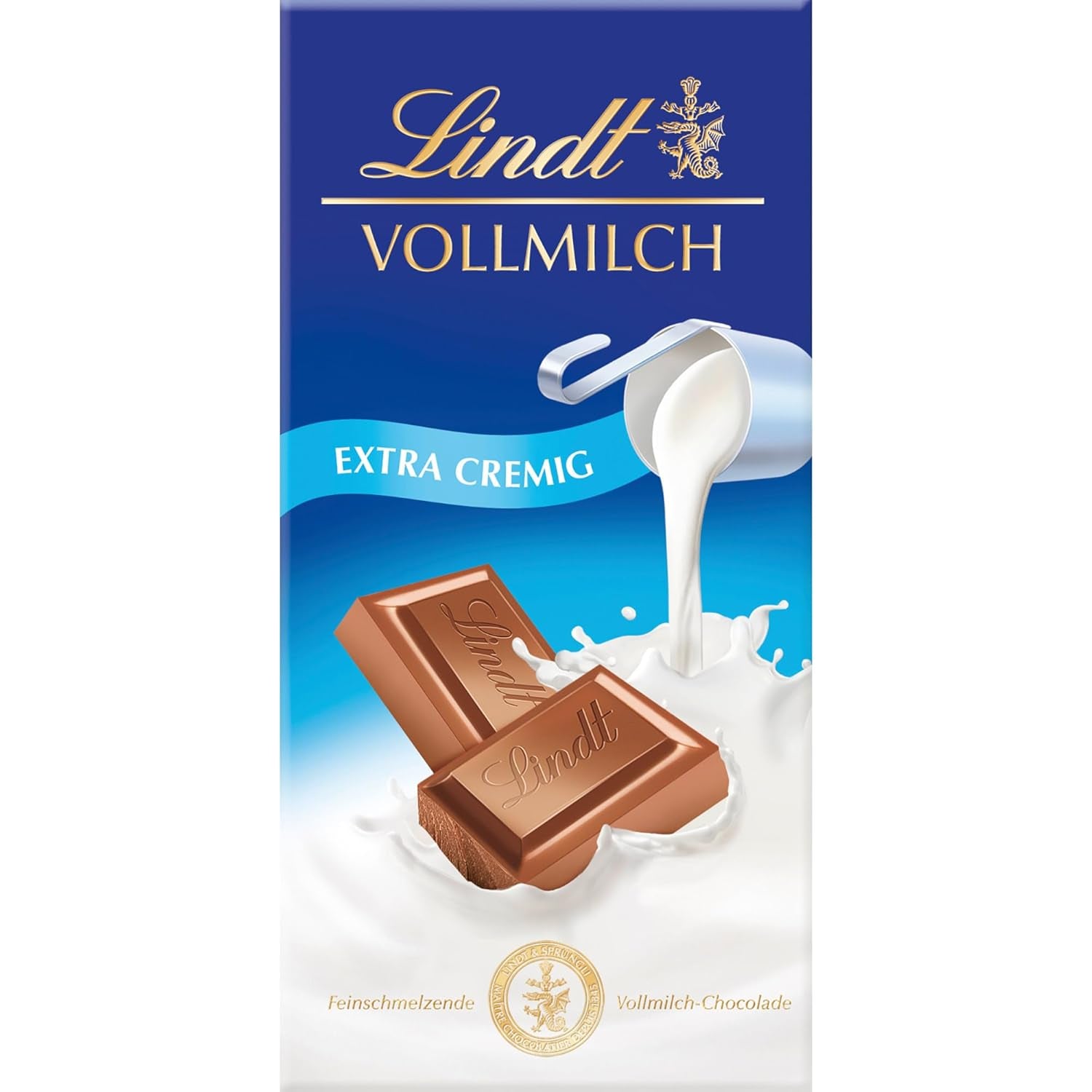 Lindt Chokolade | Mælkechokolade hasselnøddebar | 100 g | Blød, smeltet mælkechokolade med sprøde stykker hasselnød | Chokoladebar