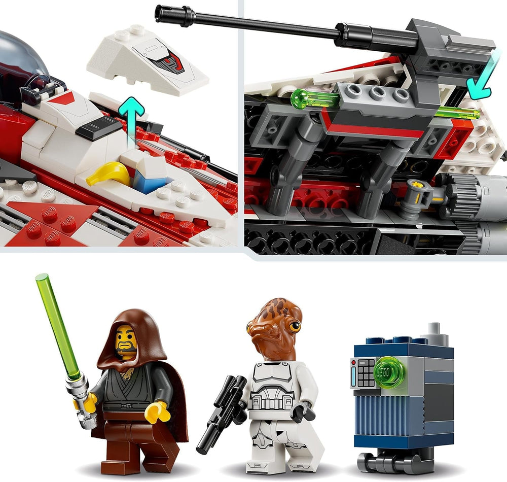 LEGO Star Wars Jedi Bobs Starfighter byggelegetøj Starship Legetøjsklodser Populær karakter Fødselsdagsgave til drenge piger og alle fans over 8 år 75388 byggesæt Beuche den LEGO-Store