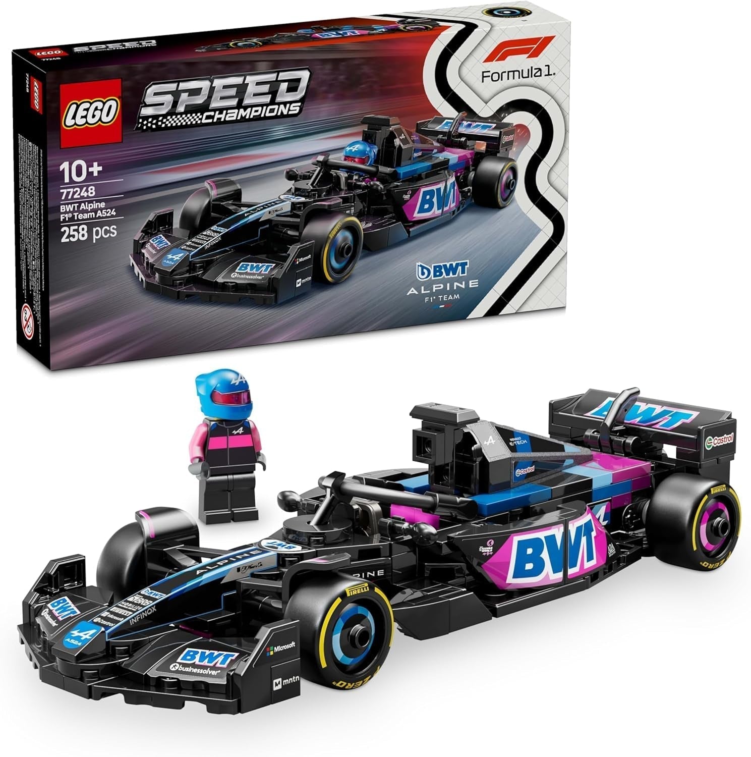 LEGO Speed Champions Mercedes-Amg F1 W15 Racerbil - Formel 1 Minifigur Legetøj - Bilmodel at samle og bygge - Gave til drenge og piger 10+ eller voksne fans 77244 Byggesæt Besuche den LEGO-Store Bwt Alpine F1 Team A524 Racerbil 77248