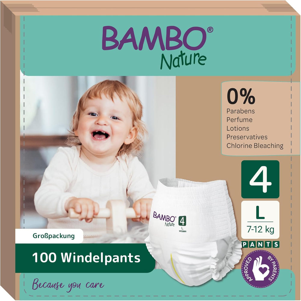 Bambo Nature Babybleer, størrelse 6 (15+ kg) - Månedlig æske med 90 | Spædbørnsbleer med forbedret lækagebeskyttelse | Maksimal komfort og frihed for aktive børn | Dermatologisk testede bleer