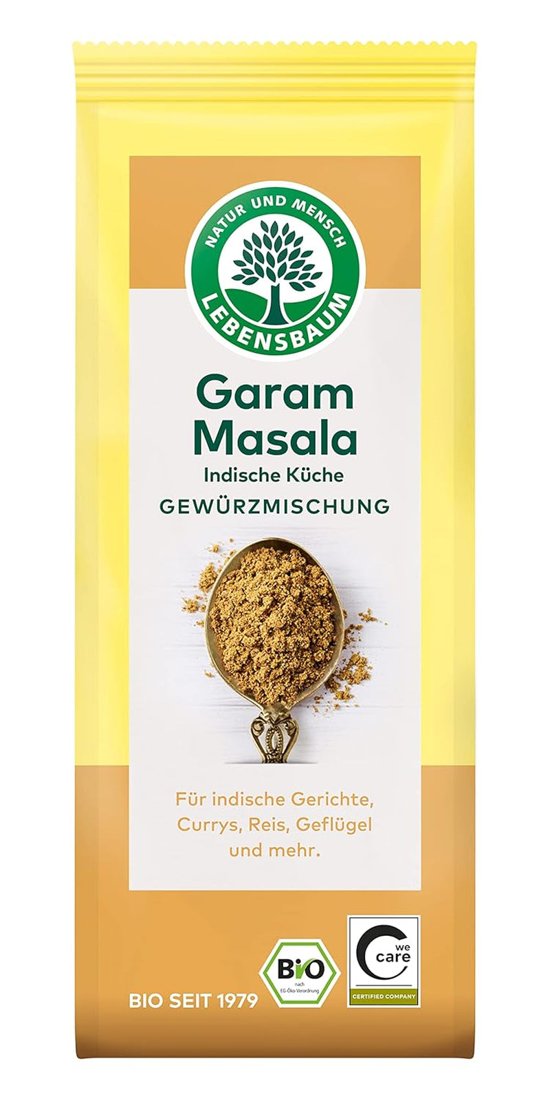 Lebensbaum Garam Masala, Bio-Gewürz zum Würzen von Currys, Rice og Geflügel mit Würzig-warmer and Angehenm Pfeffriger Notes, 40 g