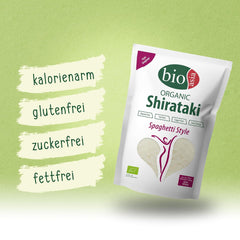 Bioasia Bio Shirataki Spaghetti – Nudeln aus aus Bio-Konjakmehl – ​​Mit niedrigem Kaloriengehalt – Zucker-, fett- og glutenfrei (1 x 270 g)