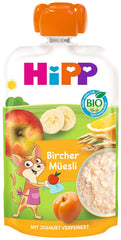 HiPP Bircher Müsli, poser, der kan presses fra 1 år (8 x 100 g)