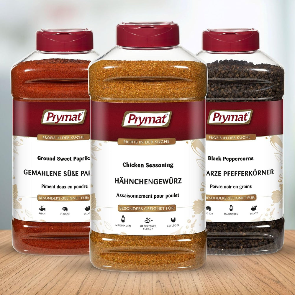 Prymat Hähnchengewürz 1100g, Gewürzmischung für Hhn, Tyrkiet, Ente, Gans, Grillgewürze, Marinade für Fleisch im Streuer