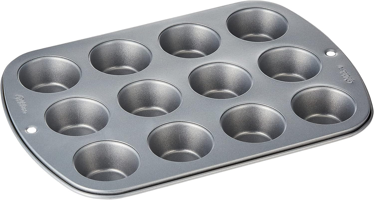 Wilton 24 Er Mini-Muffinbackform, Antihaftbeschichte, Silber Forme og bageplader Naty Shop 3,27 X 21,05 X 28,72 Cm