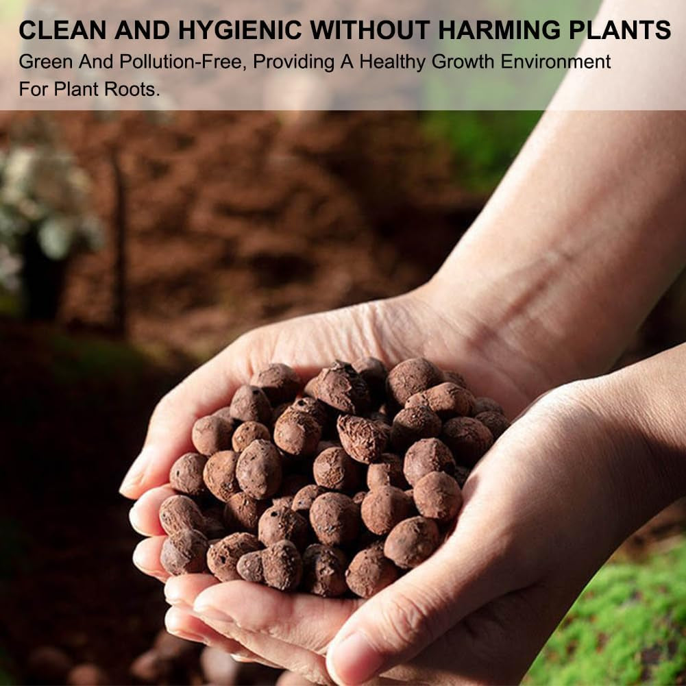 Grovkornet lergranulat, ekspanderet lergranulat, plantegranulat, ekspanderet ler 1L hydroponisk plantesubstrat, 5-8 mm granuleret lergranulat