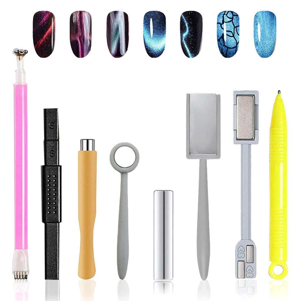 14 Stück Nail Art Werkzeug Magnetstift DIY Magic 3D Magnet Stick Set Verwendung Mit Cat Eye Gel Pulver Oder Nagellack - Magnetische Stift Katze Eye Pen Für Ideal Katzenaugen Magische Effekt