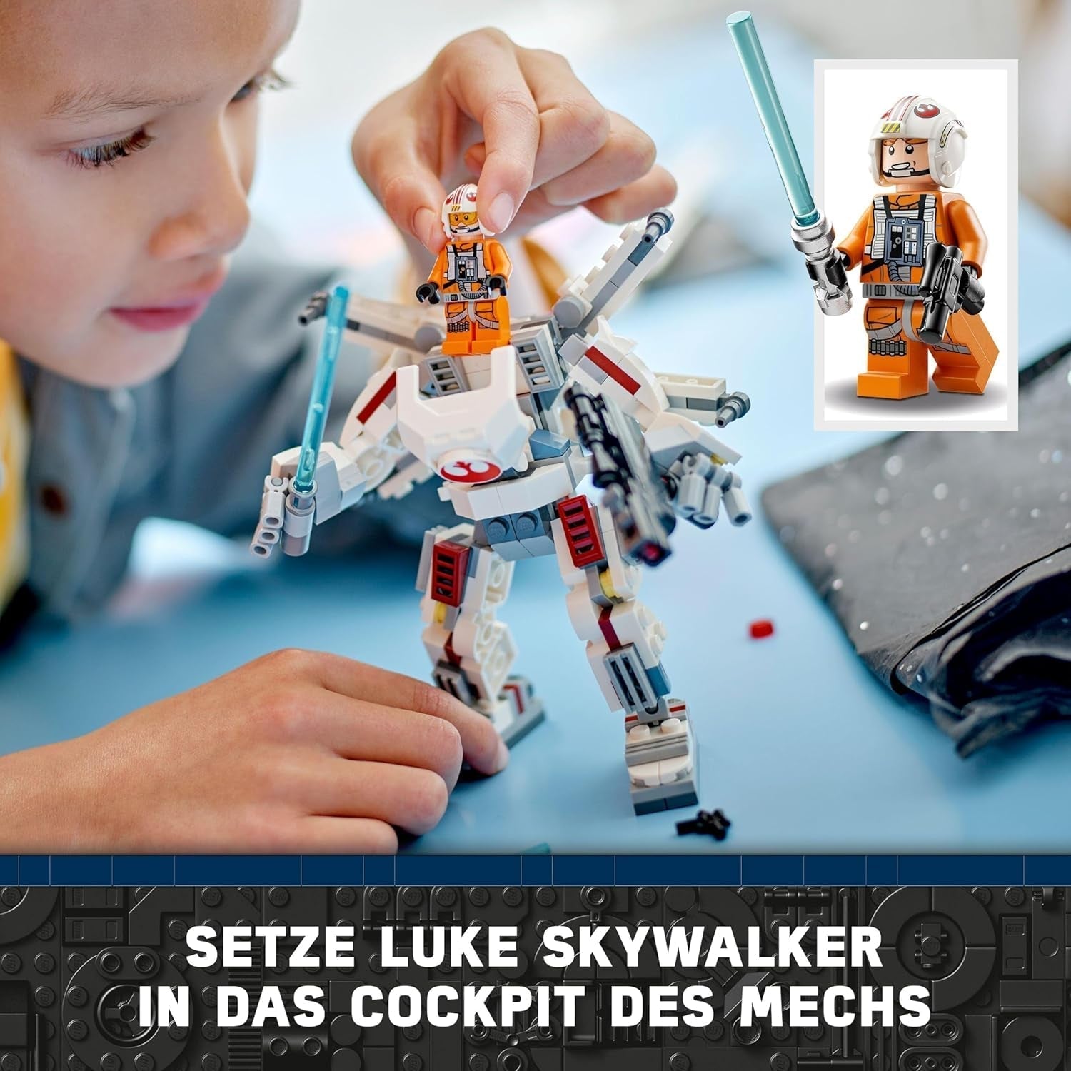 LEGO Star Wars Luke Skywalkers X-Wing Mech, samlelegetøjsklodser, actioneventyr, gaveidé til kreative drenge og piger i alderen 6+ 75390 Byggesæt Besuche den LEGO-Store