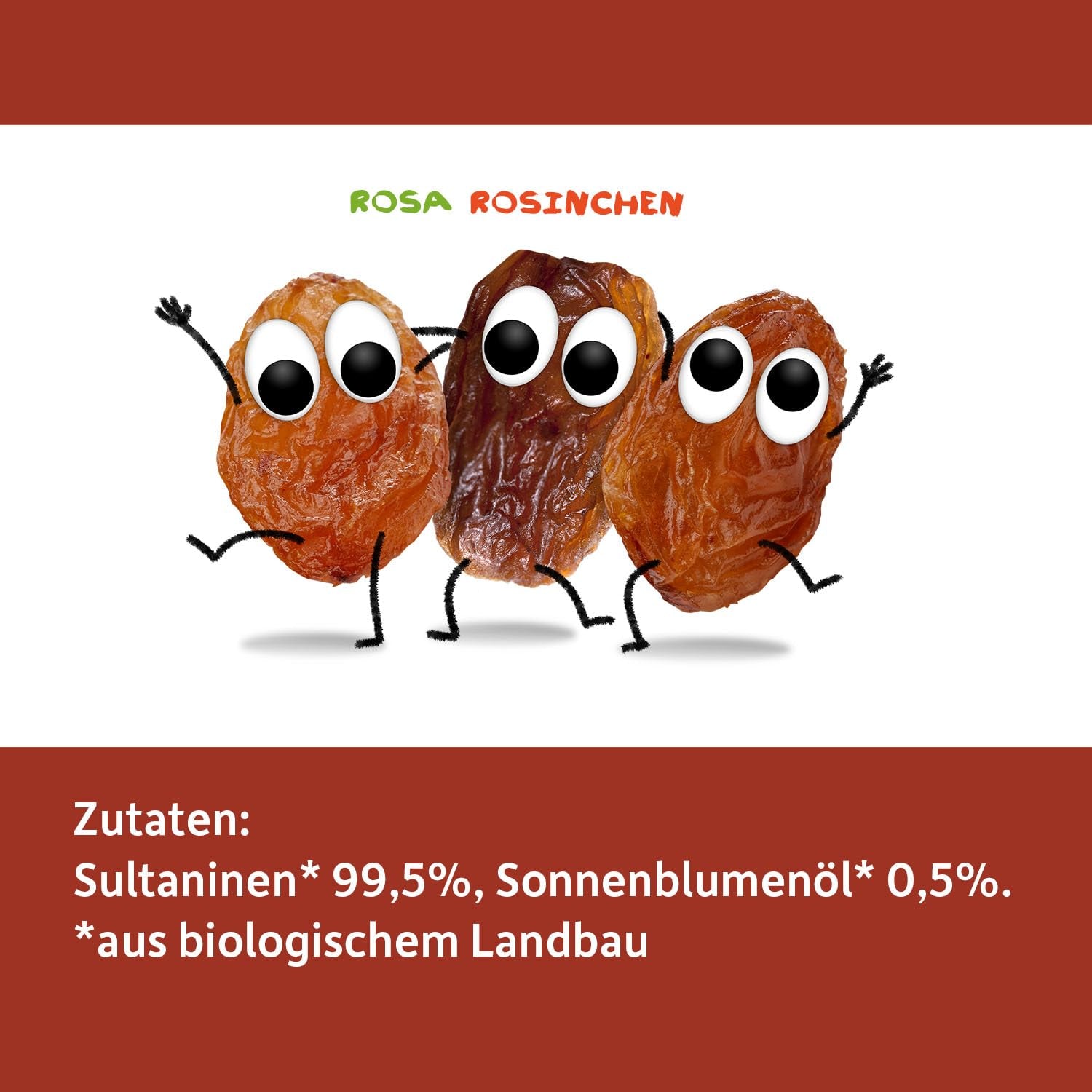 FRECHE FREUNDE Økologiske rosiner, Trockenfrüchte ohne Zucker, ohne Zusatzstoffe, ungeschwefelt, i små Snackboxen, Sultaninen für Kinder, 20er Pack, 20 x (3x14g)