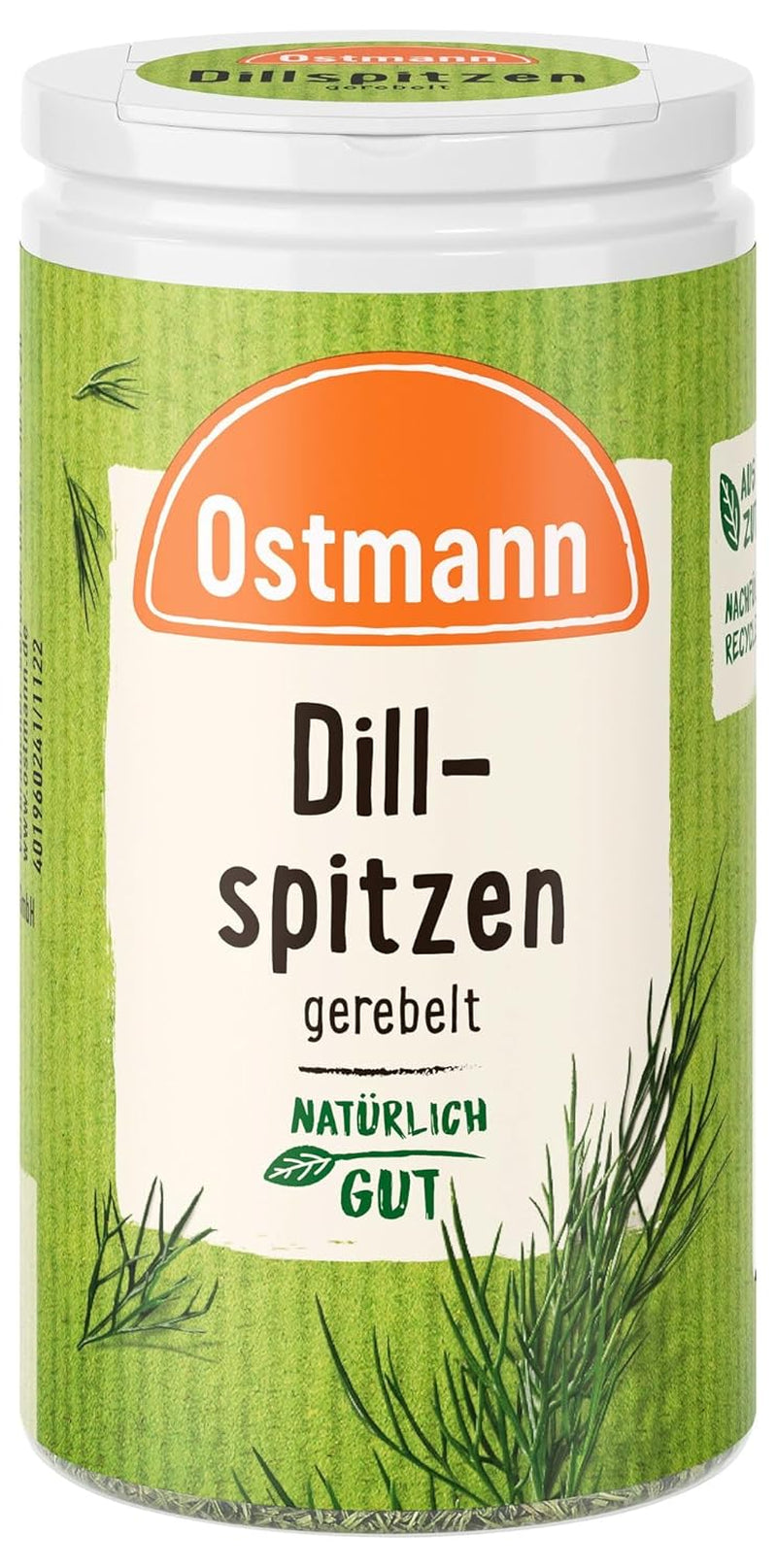 Ostmann Gewürze - Dillspitzen gerebelt | Ideel til kartoffelsalat, fiskeretter og sennepssauce 12,5 g in der Streudose