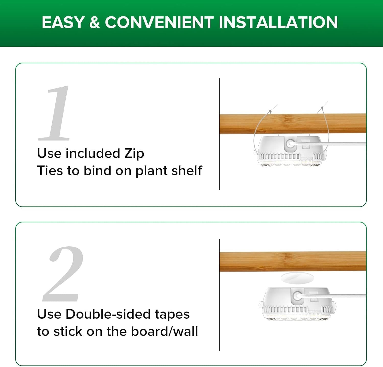 SANSI LED indendørs plantevækstlys 2 hoveder fuldt spektrum 10W (ækvivalent 150W) 4/8/12 timers timer indendørs plante væksthus hydroponisk hængelys