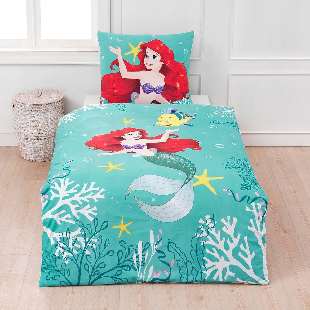 Arielle Meerjungfrau Bettbezug Bettbezug 135X200 80X80 Baumwolle · Kinderbettwäsche Für Mädchen Disney Prinzessin Mermaid · 2 Teilig Naty Shop