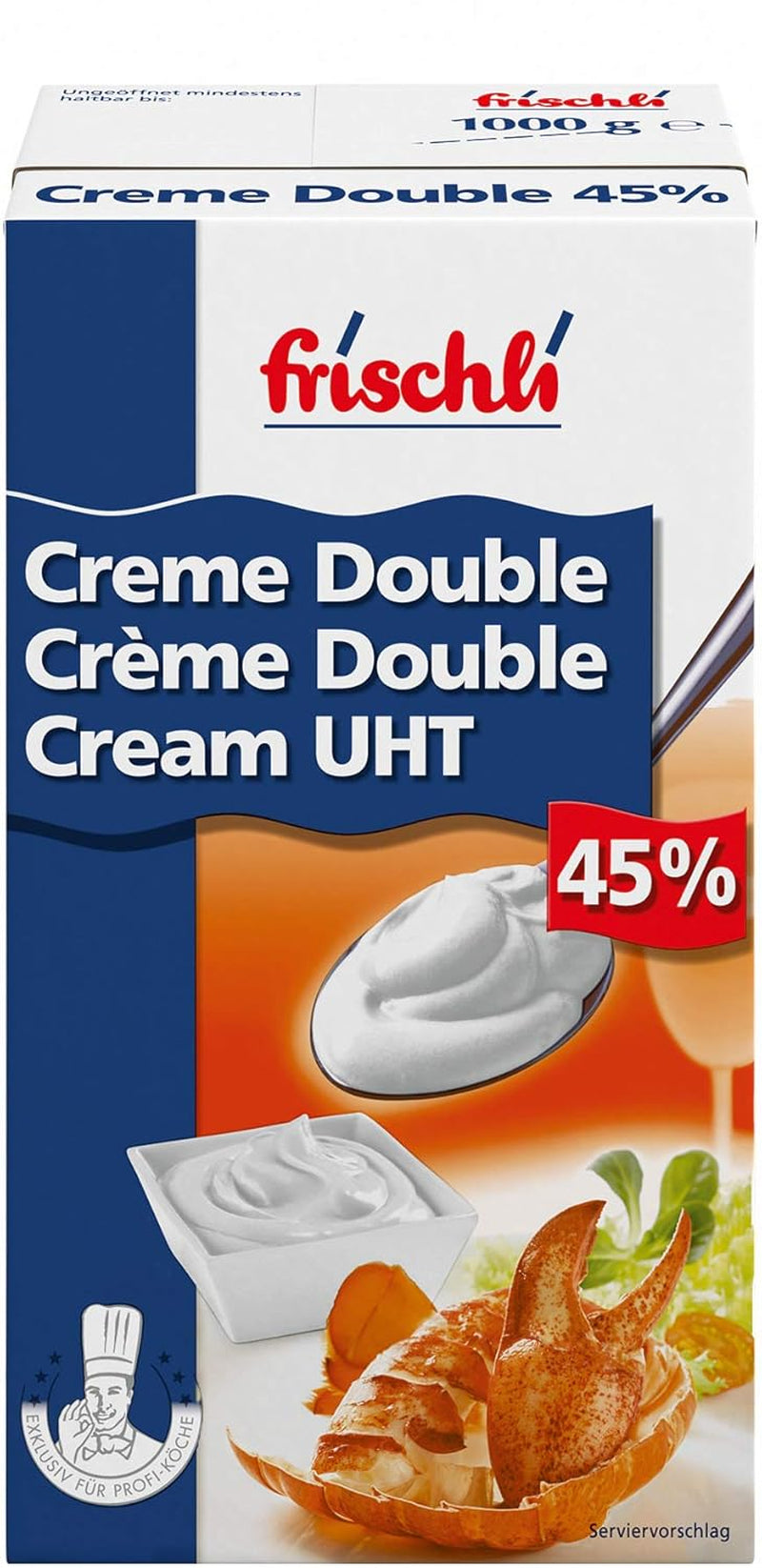 Creme Double 45% Sahniger Rahm for maksimal smag 1000g