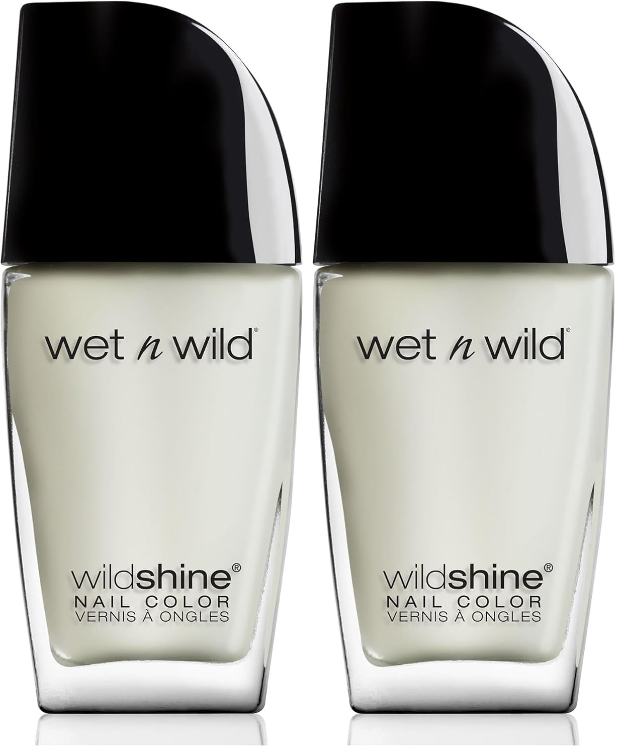 Wet n Wild Wild Shine neglelak, formaldehyd, toluen, phthalatfri, langtidsholdbar hurtigtørrende formel, mat topcoat (2 pakke)
